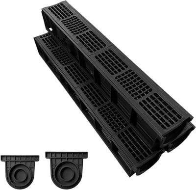 Afwateringsgoot met rooster - Drainage goot - Oprit waterdicht - Hoge belastbaarheid B125 - 3 meter lengte - Zwart