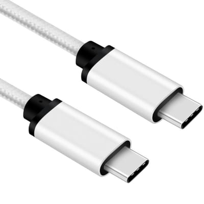 USB C kabel | Laadsnelheid 5V / 3A / 60 watt | USB 3.2 gen 1 | 5 Gb/s | Type C naar C | Male to male | Zilver | 1 meter | Allteq