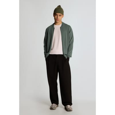 Lyle & Scott Cargo Bomber Collar Cardigan Washed Seaweed Size: S | Bomber Jackets Outlet | Heren | Groen