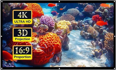 Opvouwbaar Beamer Scherm - Draagbaar Projectiescherm - Thuisbioscoop Presentaties - Kreukvrij Ultrabrede Hoek - 100 inch 16:9 - Wit