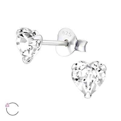 Montebello Oorbellen Libi - 925 Zilver - Hart - Ø5mm