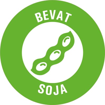 Bevat soja allergenen sticker op rol 40 mm - 580 per rol