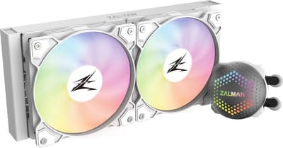 Zalman ALPHA24 (White), CPU Liquid Cooler 240mm Radiator (2 x 120 mm Fan), ARGB pump, Dual Blade