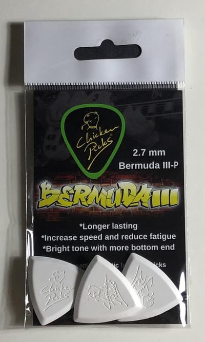 ChickenPicks Bermuda III Pointy plectrum 2.7 mm 3-Pack