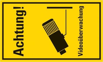 Pickup kunststoff Schild 25x15 cm ACHTUNG VIDEOÜBERWACHUNG