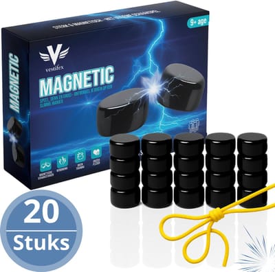 Vestifex® Magneet Spel met Touw - Magnetisch Schaakspel - Magnetenspel & Reisspel - Gezelschapsspel voor 1 tot 6 Spelers - Kinderen en Volwassenen - Cadeau Sinterklaas & Kerst
