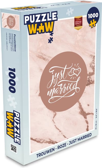 Puzzel Just married - Spreuken - quotes - Trouwen - Legpuzzel - Puzzel 1000 stukjes volwassenen