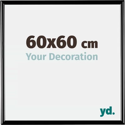 Your Decoration - Fotolijst 60x60 cm - Kunststof - Zwart Hoogglans - Bordeaux