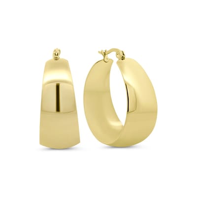 8CE-70657 – CO88 Collection – Brede Oorringen 30mm – Goudkleurig