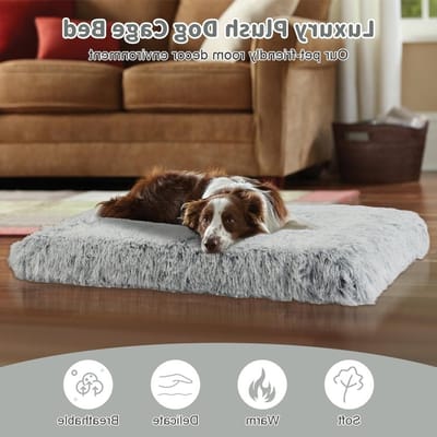 Luxueus en Comfortabel Dekenbed voor Honden - Dikke Pluche, Warmte, Antistress, 75x50x8cm Grijs