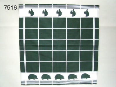 Geharo Theedoek Eekhoorn & Egel – 60 x 60 cm – 100% Katoen – Dierenprint