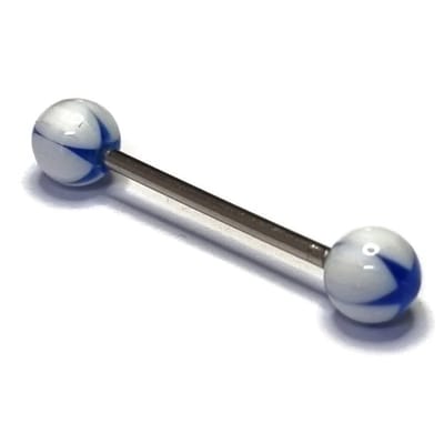 Aramat Jewels | Piercings | Stalen tongpiercing ster | | | |6mm | Staal | Volwassenen | Verkleurd niet
