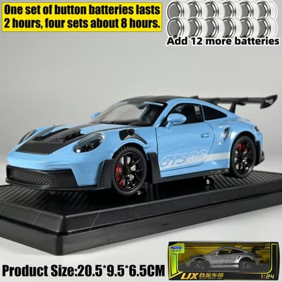 1:24 Porsche 911 Gt3 Rs 992 Generatie Gt Sportwagen Legering Metaal Diecast Modelauto Hoge Simulatie Voertuig Huis Trendy Ornamenten