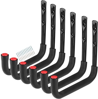 Dailygoods- Opberghaak Robuust - Wandhouder - Garagehaak - Tuingereedschap - Ladder - Fiets - Antislip EVA-arm - Wandhaak