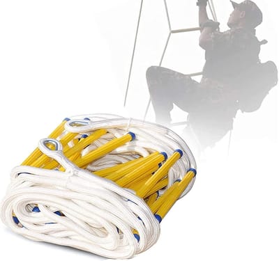 Noodladder - Reddingsladder Touwladder - Veilig Ontsnappen - Hoge Draagkracht - 15 Meter - Oranje