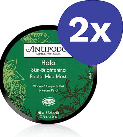 Antipodes HALO Skin Brightening Facial Mud Mask (2x 75gr)
