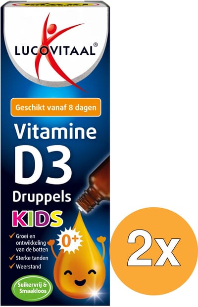 2x Lucovitaal D3 Vitamine Druppels Kids (50 ml)