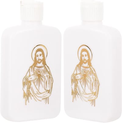 Set van 2 Heilige Waterflessen van 100 ml - Plastic Flessen voor Doop, Halloween en Cadeaus voor Godouders en Kinderen