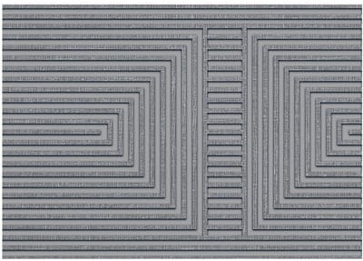 MD Entree - Deurmat - Schoonloopmat - Impression Zen - Squares Grey - 50 x 75 cm