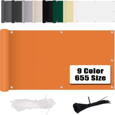 Balkonbescherming - Privacy scherm - Meer privacy - Scheurvast polyester - 85x500cm - Oranje