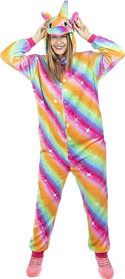 FUNIDELIA Unicorn Onesie - Eenhoorn Kostuum voor vrouwen - Maat: S-M