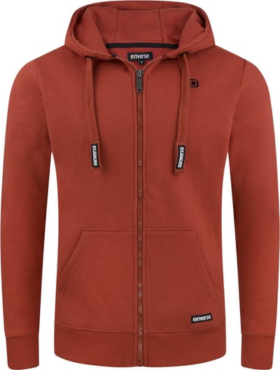 riverso Heren Sweatjack RIVNoah regular fit Rood S Volwassenen Hoodiejacket - Sweatvest