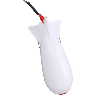 Lanceur d'appâts pour carpes, grand flotteur à bombe, porte-appât, mangeoire de pêche, outil de nidification White blanc