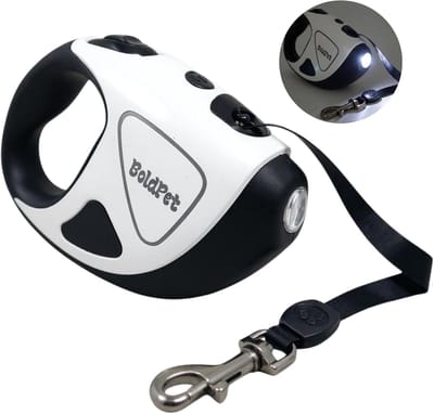 Intrekbare Hondenriem - Rollijn Hond - Avondwandelingen - Ingebouwd LED-licht - 3 Meter Lengte - Zwart