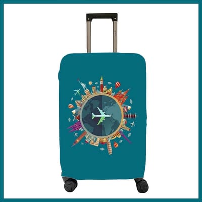 Castillo Willow L - Herbruikbare Elastische Kofferhoes - Reiskofferhoes - Koffer Beschermhoes - Turquoise L
