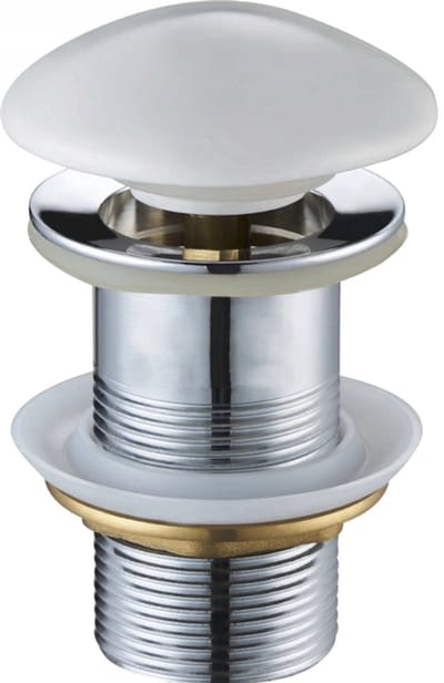 Mexen klik-klik ronde plug, witte keramiek - 79910-25