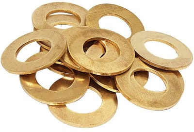 Dailygoods- Platte Pakkingen 10 Stuks - Messing Ronde Ringen - Schroef Bevestiging - Corrosieweerstand - Hoge Hardheid - Vrij van Vervuiling - Wasmachine Ringen