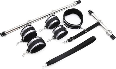 Banoch | handboeien + stangen Grey | Bondageset spreidstang