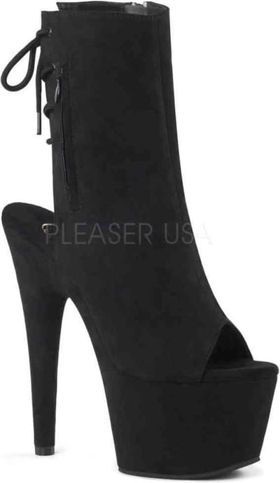 Pleaser - ADORE-1018FS Plateau Laarzen, Paaldans schoenen - Paaldans schoenen - 35 Shoes - Zwart
