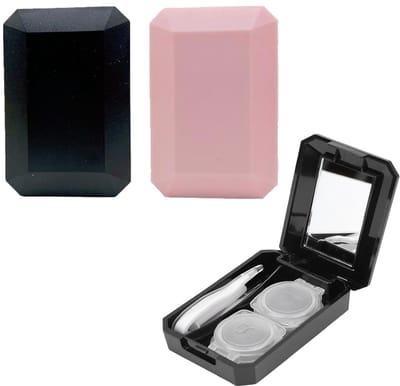 Dailygoods- Etui Draagbaar - Contactlenzenhouder - Schokbestendig - Kunststof - Reisset - Veilig Sluitsysteem - Contactlenshouder