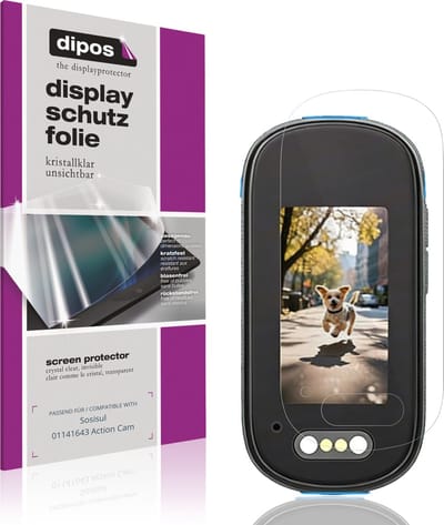 dipos – 4x Beschermfolie geschikt voor Sosisul 01141643 Action Cam | Krasbestendige & heldere Screenprotector Ultra-Thin