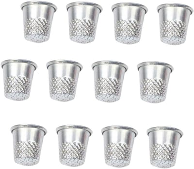 Naaigereedschap Set - Vingerhoedjes - Handwerken Beschermen - Verstelbaar Ontwerp - 30 Stuks - Zilver
