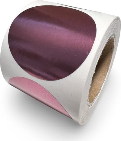 Gouden Sluitsticker - Champagne Pink Gold - 250 Stuks - XL - rond 50mm - sluitzegel - sluitetiket - preegsticker - chique inpakken - cadeau - gift - trouwkaart - geboortekaart - kerst