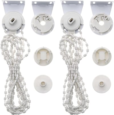 eMagTech 2 Sets Rolgordijn Houder Voor 38Mm Gat Diameter Rolgordijn Controle Hoofd Met Kraal Ketting Fittingen Voor - ShopVlot