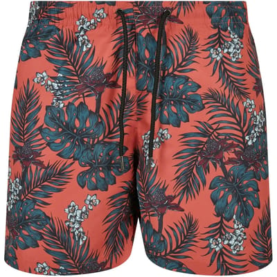 Urban Classics - Pattern dark tropical aop Zwemshorts - XS - Multicolours
