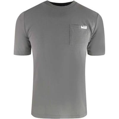 Aquascutum Heren Logo Borstzak T-Shirt (Grijs)