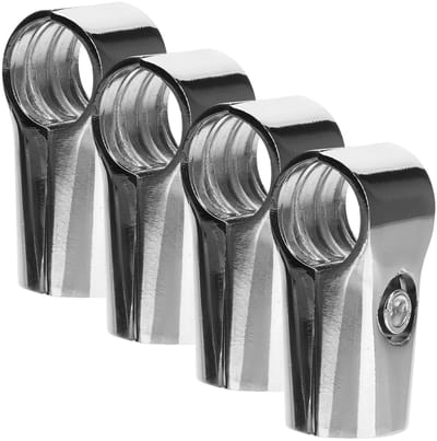 Dailygoods- Buisschroefverbindingen 4 Stuks - Aluminiumlegering - Roestvrij - Slijtvast - Duurzaam - Verbindingsbeslag voor Kledingstang - Stangconnector