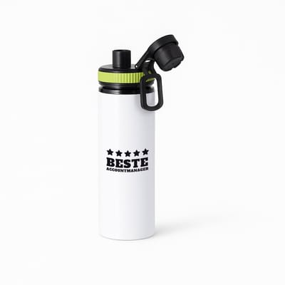 Hacebo® - Beste accountmanager waterfles met draaidop groen - Beste accountmanager - collega - welkom - afscheid - water fles - 850ML