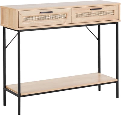 PASCO - Consoletafel - Lichte houtkleur - Rotan