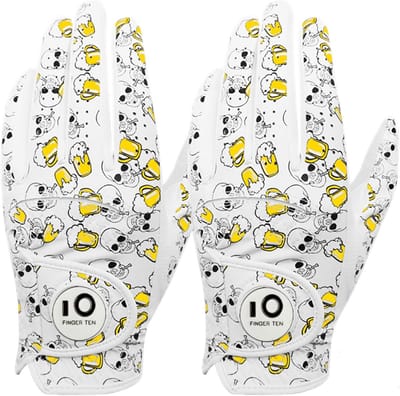 Golf Handschoenen Mannen Cabretta Leer All Weather Linkerhand 2 Pack