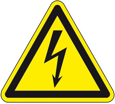 Waarschuwingsbord elektrische spanning, 200 mm - aluminium - W012