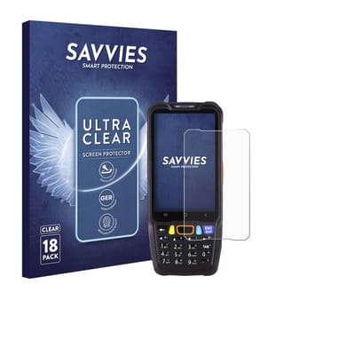 Savvies - Screenprotector voor Point Mobile PM68 - Folie Beschermfolie transparant 18 Stuks