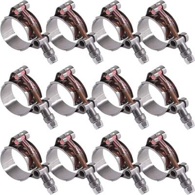 12 Stuks RVS T-Bolt Slangklemmen 32-37mm voor Turbo Inlaat en Intercooler Slangen