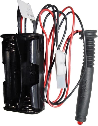 Batterijhouder m. kabel en LED