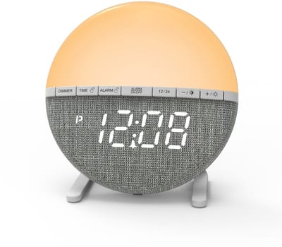 Wake Up Light Wekker – Sunrise Lichtwekker met Nachtlamp – Digitale Alarmklok met Snooze – Dimbare Nachtlamp & Zonsopgang Simulator – Oplaadbare Wekker Slaapkamer – 12/24h LED Klok