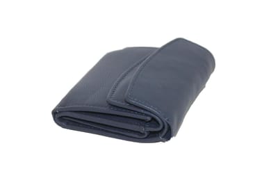 Dubbel overslag beursje / klein leren portemonneetje met dubbele klep afsluitbaar / portemonneetje in rood, paars, roze, groen, navy, blauw, zwart leer / 122